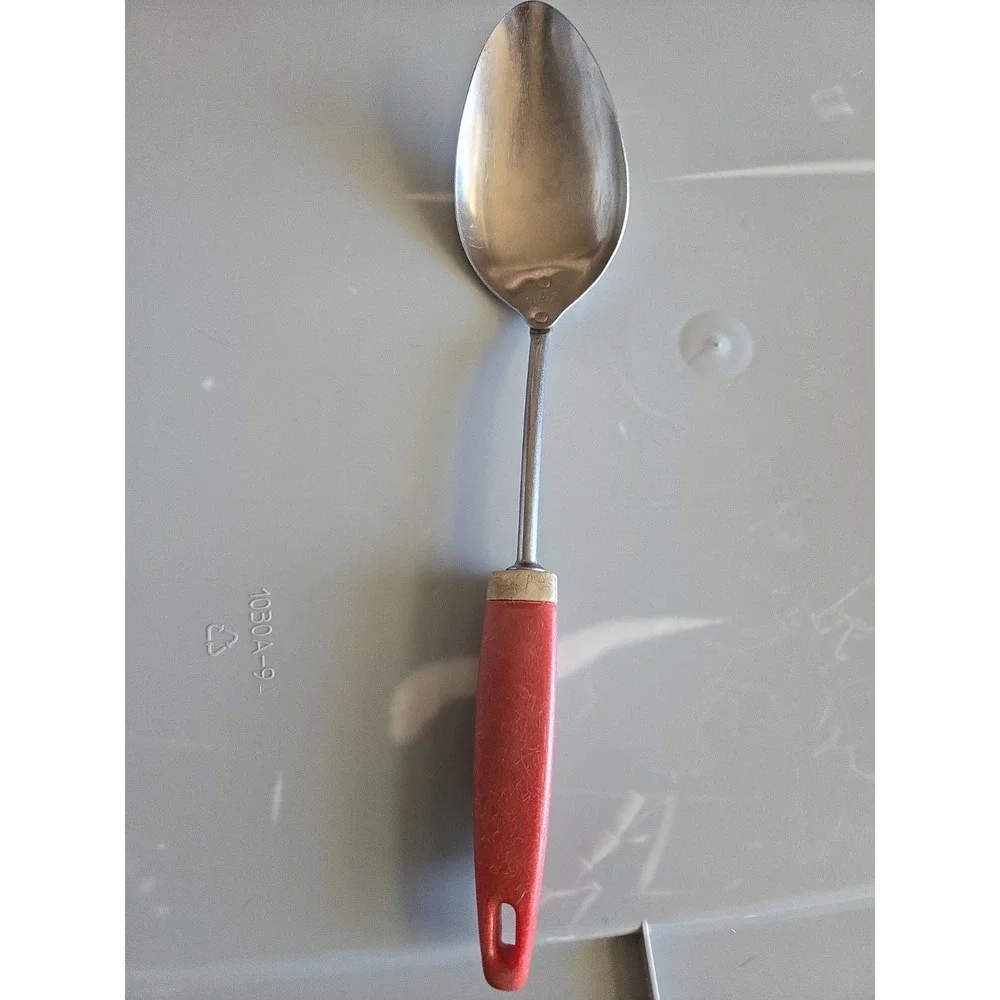 Vintage Red Phenolic Bakelite Style‎ Serving Spoon Retro Mid Century Kitchen